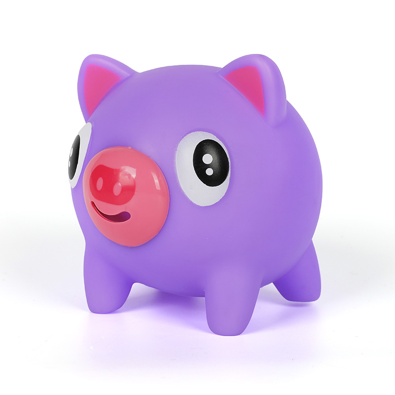 Tongue-Out Purple Piglet